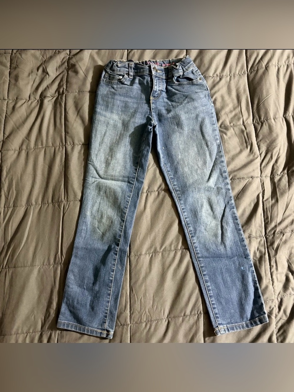 Childrens Place Girls Size 8 Skinny Blue Jeans Medium Wash Adjustable Waist